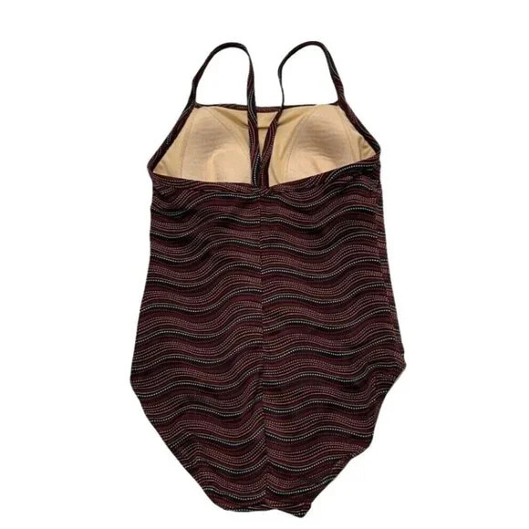 L.L. Bean Women's One Piece Swimsuit Bathing Suit Lined -Bra Built In-Size 12 - Picture 2 of 4